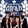 thumbnail image 3 of Congrats Grad 2026 Banner Blue White Graduation Banner Navy Blue Graduation Party Decorations 2026 - Large Class of 2026 Grad Photo Backdrop Grad Party Decor Supplies 8x4ft, 3 of 4