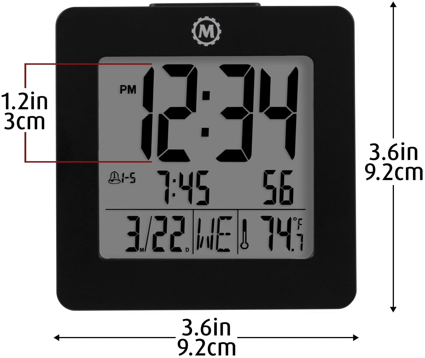 marathon cl030050bk digital desktop clock with day marathon cl030050bk digital desktop clock with day