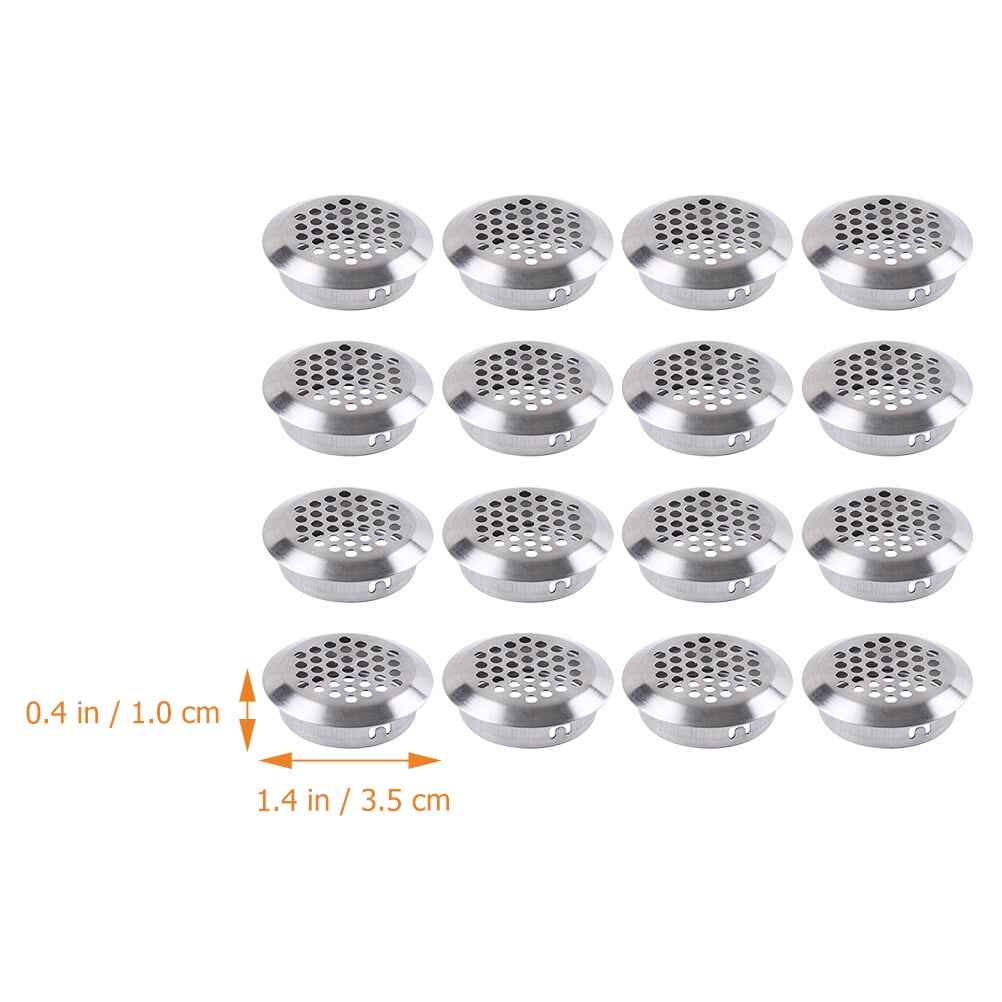 Hemoton 150 pcs Air Vents Round Vent Stainless Steel Circular Air Vent Cover for Cabinet