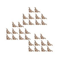 30 Pcs Wood Carving Decal Wood Carved Mouldings Corner Applique Home Door Decor Wood Carving for Door Cabinet