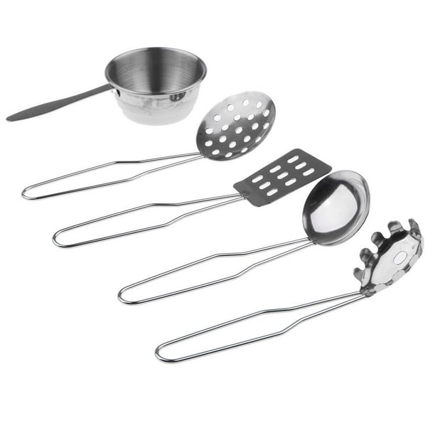 Juego de cocina Zulema utensilios de cocina de acero inoxidable Juguetes de desarrollo para pequeños