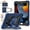 Darkblue+Black, variant on for iPad 9th/8th/7th Generation with Pencil Holder/360° Rotating Kickstand/Grip Handle/Shoulder Strap Kids Girls Heavy Duty Protective 3-Layers Cover for iPad 10.2" 2021/2020/2019, Darkblue+Black