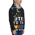 thumbnail image 3 of Kdxio I Love With Autism To The Moon And Back Pattern Boys Athletic Unisex Boys Girls Hoodie with Pocket Sweatshirts-Small, 3 of 6