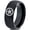 Black Dome Tungsten, variant on Tungsten Astronomical Star Circle Emblem Band Ring 9mm Men Women Comfort Fit Black Flat Cut Brushed Polished