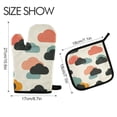 thumbnail image 2 of Yayeee Oven Mitts and Pot Holder Set of 4 Heat Resistant Kitchen Gloves Baking Hot Pad, Simple Clouds, 2 of 5