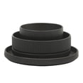 thumbnail image 6 of Gibson Elite Deerfield 16-Piece Stoneware Dinnerware Set – Stackable Plates and Bowls, Reactive Glaze Finish, Service for 4 - Matte Black, 6 of 18