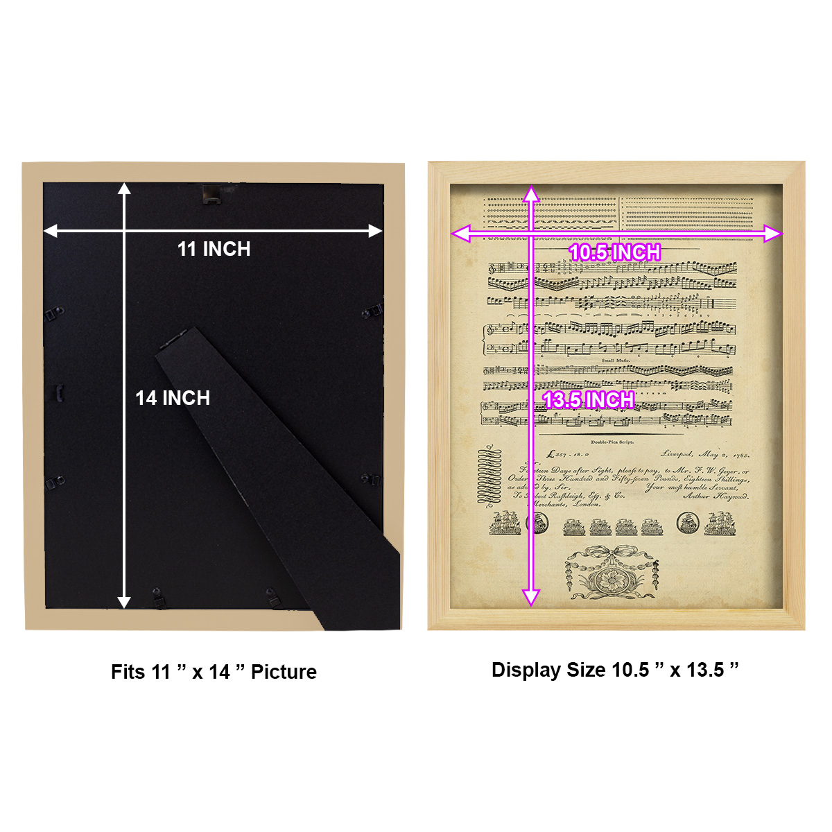 Deckled Encyclopediae V (AS) -Framed Print w/glass-Natural Wood