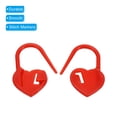 thumbnail image 4 of Marcadores de punto de ganchillo Uxcell, marcadores de tejido de plástico, marcador de punto de corazón con cierre, paquete de 100 en rojo, 4 of 7