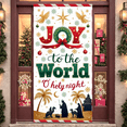 thumbnail image 4 of Decorative Design Christmas Banner Holy Night Joy to the World Holiday Decoration Outdoor Indoor Christmas Celebration Banner for Church Event Family Gathering Gift Decoration, 4 of 8