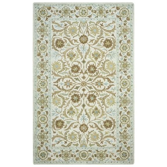 Rizzy Rugs Ashlyn Area Rug AL2573 Blue Rings Curves 2' 6" x 8' Rectangle