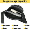thumbnail image 4 of Xfvqtps Waist Bag for Men Multiple Pockets Solid Color Large Capacity Zip up Nylon Chest Bag Black, 4 of 7