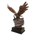 thumbnail image 5 of Patriotic Wings of Glory Bald Eagle With Old Faithful American Flag Figurine, 5 of 9