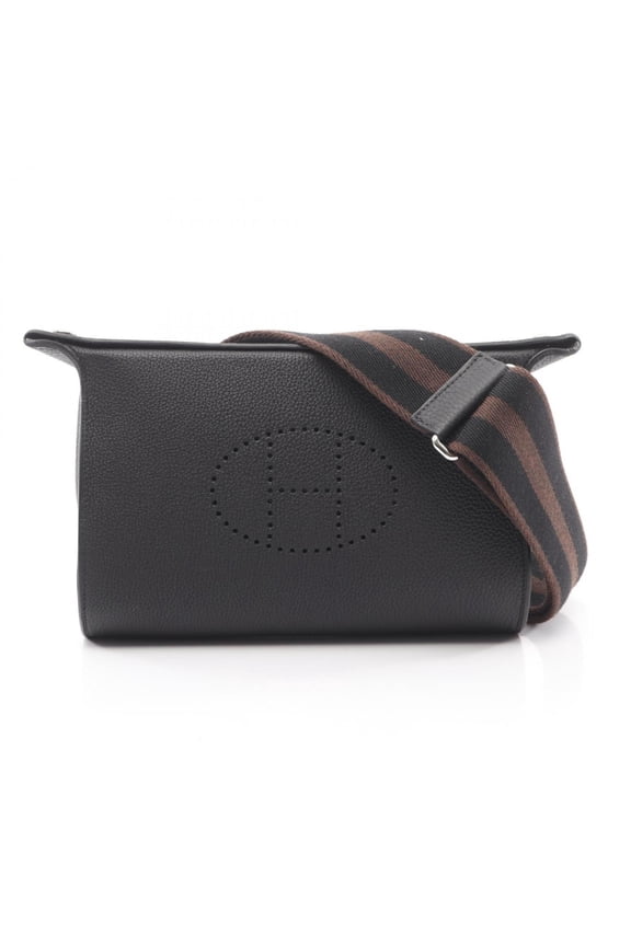 Pre-Owned Hermes HERMES Vid Poche Shoulder Bag Handbag Leather Togo Women's Black