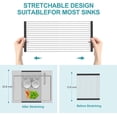 thumbnail image 3 of Extra Large Expandable Roll Up Dish Drying Rack,Over The Sink Drying Rack Sink Cover Kitchen Sink Accessories Kitchen Rolling up Stainless Steel Drainer, Foldable,Rollable（Black，25.1''-12.4''）, 3 of 6