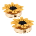 thumbnail image 1 of CRAFTHROU 2Ud Cufflinks Botones Con Floral Girasol En Aleación Para Formal, 1 of 7