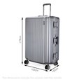thumbnail image 2 of Diplomat Valise, Cadre en Aluminium, Valise avec Cadenas TSA et Roues Pivotantes, Argent, 2 of 8