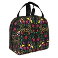 thumbnail image 2 of Fotbe Mexican Flower 2 Bolsa Térmica con Estampado y Forro de Aluminio Grueso Bolsa de Almuerzo con Bolsillo Frontal para Hombres y Mujeres, Ideal para Trabajo, Escuela, 2 of 8