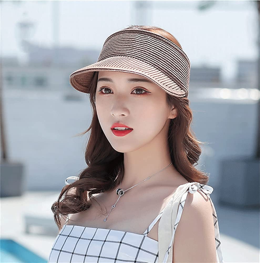 Sun Visor Hat for Women, Wide Brim Roll 