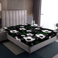thumbnail image 3 of Erosebridal Soccer Fitted Sheet Set Twin,Sports Theme Bedding Twin Size,Teen Men(No Top Sheet), 3 of 6