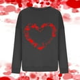 thumbnail image 5 of Elvqul Sweatshirts for Women Graphic Black Crew Neck Valentine's Day Shirts Loose Fit Tunic Tshirts Long Sleeve Sweatshirts, 5 of 5
