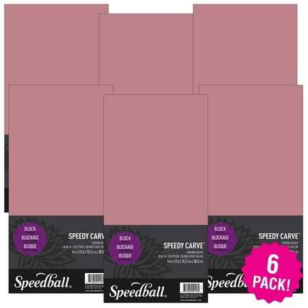 Multipack of 6 - Speedball Speedy-Carve Block Bulk-6"X12"
