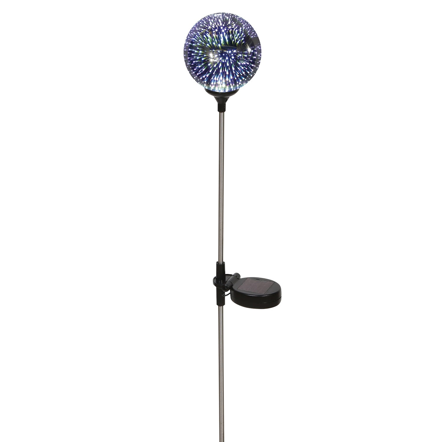 LED Lighted Stargazing Garden Stake - Solar Powered Mercury Glass Globe