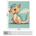 thumbnail image 2 of Cute Dragon Baby Flannel Throw Blanket for Gifts for Women Men Girls Boys All Seasons, 2 of 8