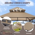 thumbnail image 5 of Magic Union 8'X8' Grill Gazebo Canopy - Heavy Duty Steel Frame, Double Tiered Grill Canopy for Outdoor Grill W/Shelves, Ceiling Hooks and Ground Stakes, Patio Canopy Tent BBQ Gazebo for Backyard, 5 of 9