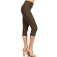 thumbnail image 2 of Jvini Women's Pull On Capri Pants Stretch Knit Denim Jeggings With Pockets, 2 of 3