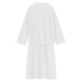 thumbnail image 2 of Defitshape Men's Waffle Robe Kimono Spa Bathrobe Short Soft Knee Length Lightweight Light with Pockets Bath Robe Shower Pool Summer House Lounge Sleepwear Thin 3/4 Sleeve White X-Small-Small, 2 of 2