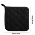 thumbnail image 2 of Btomtd Thickened Cloth Coated Place Mats Set of 4, Absorbent Towel Insulation Placemats for Pots and Cups, Heat Resistance Table Pad for Dining, 7"x7", Black, 2 of 5
