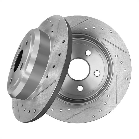 Rear Drilled Slotted Brake Disc Rotors 330mm For 2011-2020 Dodge Durango