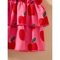 thumbnail image 6 of Sytepopcy Toddler Girls Skirt Shirt Set Sequins Apple Top Shirred Layered Skirt 2pc Summer Outfits Kids School Clothes 3T/1965, 6 of 7