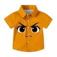 thumbnail image 4 of Piuwrlz Orange Short Shirts Sleeve Teen Boys Graphic polo Pocket Pullover T Shirts Orange Size 10 Years, 4 of 9