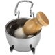 thumbnail image 4 of Juego de brochas de afeitar de acero inoxidable para hombres, brocha de afeitar con mango de madera, 4 of 5