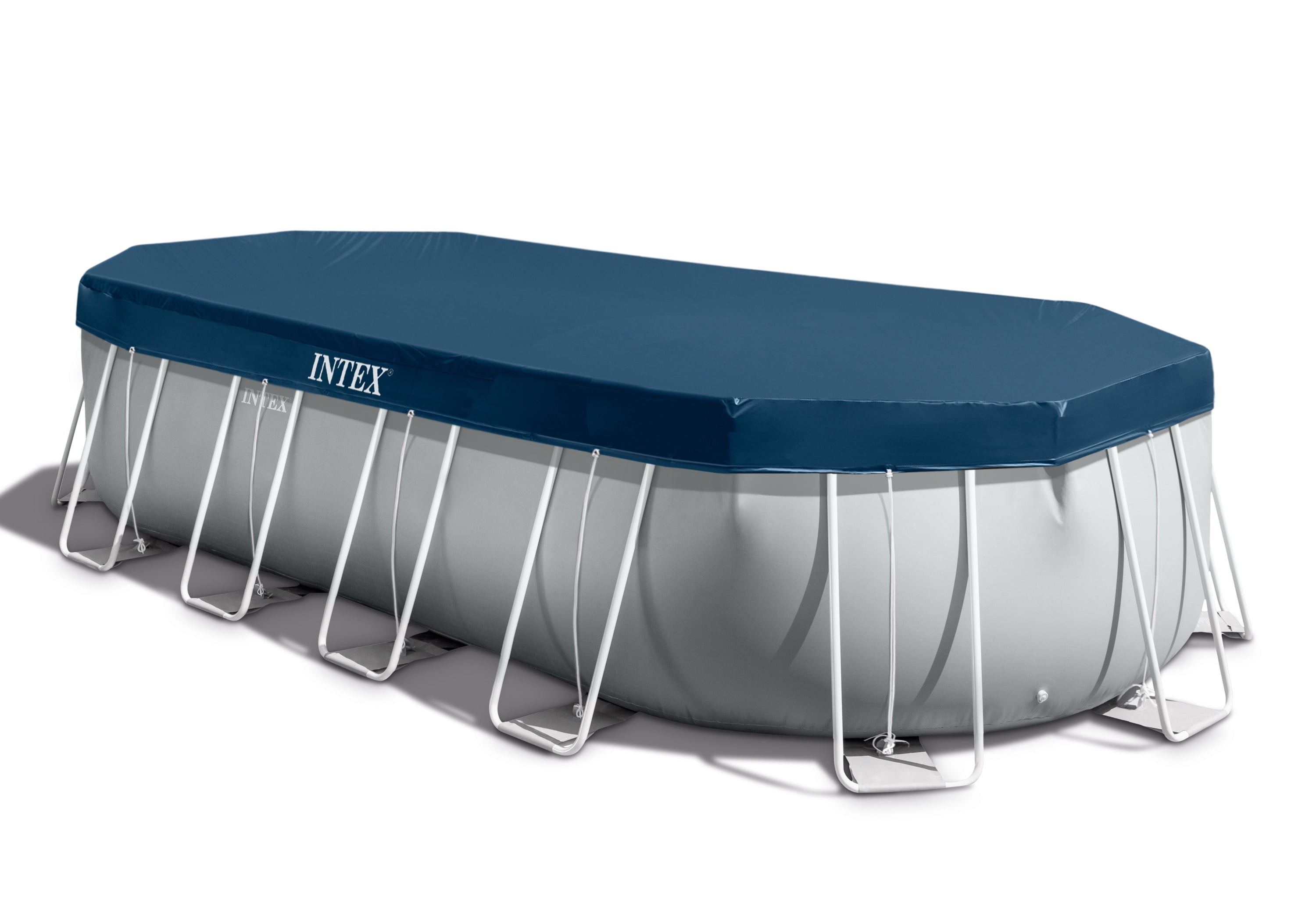 Intex 20'x10'x48 Prism Frame Oval Pool Set with Volleyball Game Included