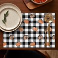 thumbnail image 4 of Autumn Dinner Placemats Set of 6, Durable Linen Table Mats with Pumpkin and Sunflower Pattern, Machine Washable Heat Resistant Rustic Fall Dining Table Mats, 4 of 5