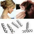 thumbnail image 3 of 20 Pcs Spiral Hair Pins, Happon Non-Scratch Ball Tips Screw Pins for Girls Women DIY Hair Style (Black), 3 of 6
