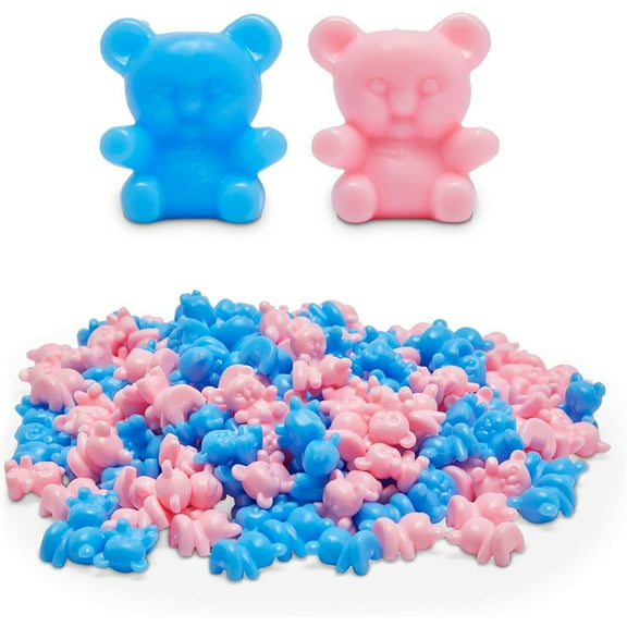 200 Pack Mini Teddy Bears for Gender Reveal Party Supplies & Decorations, Blue and Pink Baby Shower Favors, 0.65 in