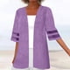 thumbnail image 1 of Puntoco Cárdigan de moda para mujer, tops informales de Color sólido con media manga y sin capucha Puntoco Puntoco-4933, 1 of 5