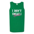 thumbnail image 2 of Wild Bobby, I Don't Sweat I Sparkle Glitter Fitness Print, Gym/Workout, Men Graphic Tank Top, Kelly, XX-Large, 2 of 4