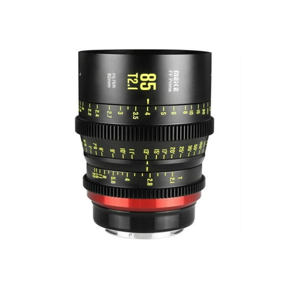 Meike 85mm T2.1 FF-Prime Cine Lens with 330 Degrees Focus Rotation 90mm Front Diameter 0.8 MOD Focus and Iris Gears (EF Mount)