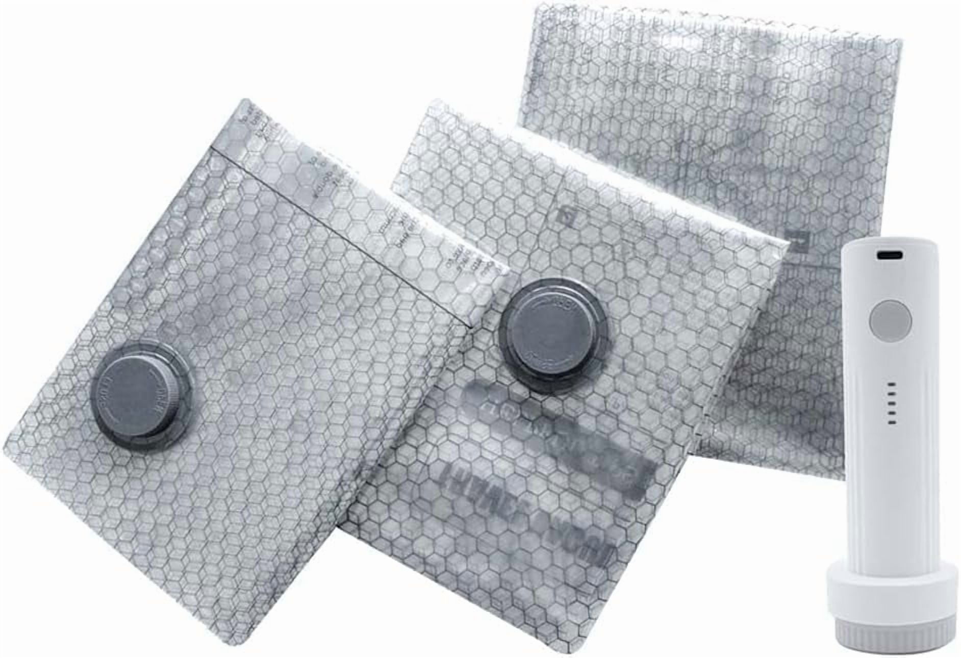Cordless Travel Vacuum Bag Set, Vacuum Bags for Travel with Rechargeable Air Pump, for Luggage and Suitcase Compression, Space Saver, Clothes Storage