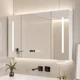 thumbnail image 2 of Armario con espejo de baño inteligente de madera maciza, espejo de baño montado en la pared, estante para espejo de baño, armario de almacenamiento, 2 of 3