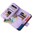 thumbnail image 7 of Dteck for Samsung Galaxy A13 5G Case, Samsung A13 4G Wallet Case for Women Men, Sturdy PU Leather Case Magnetic Flip Zipper Card Holder Wristlet Strap Kickstand Phone Case,Purple, 7 of 7