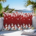 thumbnail image 5 of Boanket Outdoor Pillow Covers 20 x 20 Inches, Red Christmas Waterproof Throw Pillow Cover Set of 2, Xmas Snowflake Balls Tree Decorative Square Cushion Covers for Patio/Tent/Couch/Garden, 5 of 7