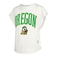thumbnail image 2 of Women's Pressbox  White Oregon Ducks Nelson Movement Open Back Slub T-Shirt, 2 of 3
