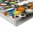 thumbnail image 2 of Ambesonne Letter E Fitted Sheet, Sports Name Initials, Twin Size, Multicolor, 2 of 3