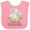 Pink and White, variant on Inktastic I Love My Grandpa Cute Elephants and Spring Flowers Boys or Girls Baby Bib