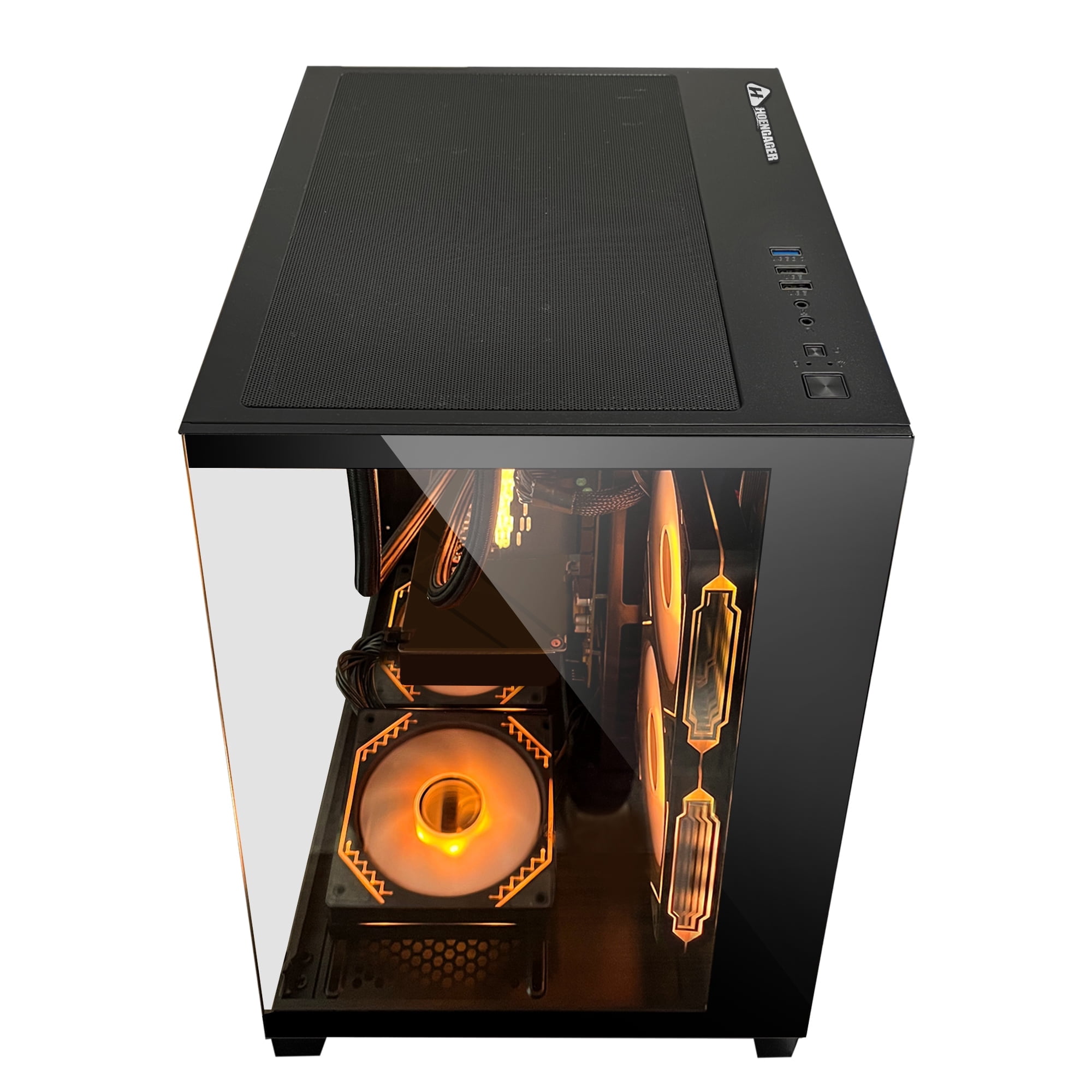 Hoengager Gaming PC - Intel Core i5-13400F, Intel Arc B580 12GB, 32GB DDR4 RAM, 1TB PCIe +2TB SATA SSD, WiFi + BT, Windows 11 -RGB Prebuilt Desktop